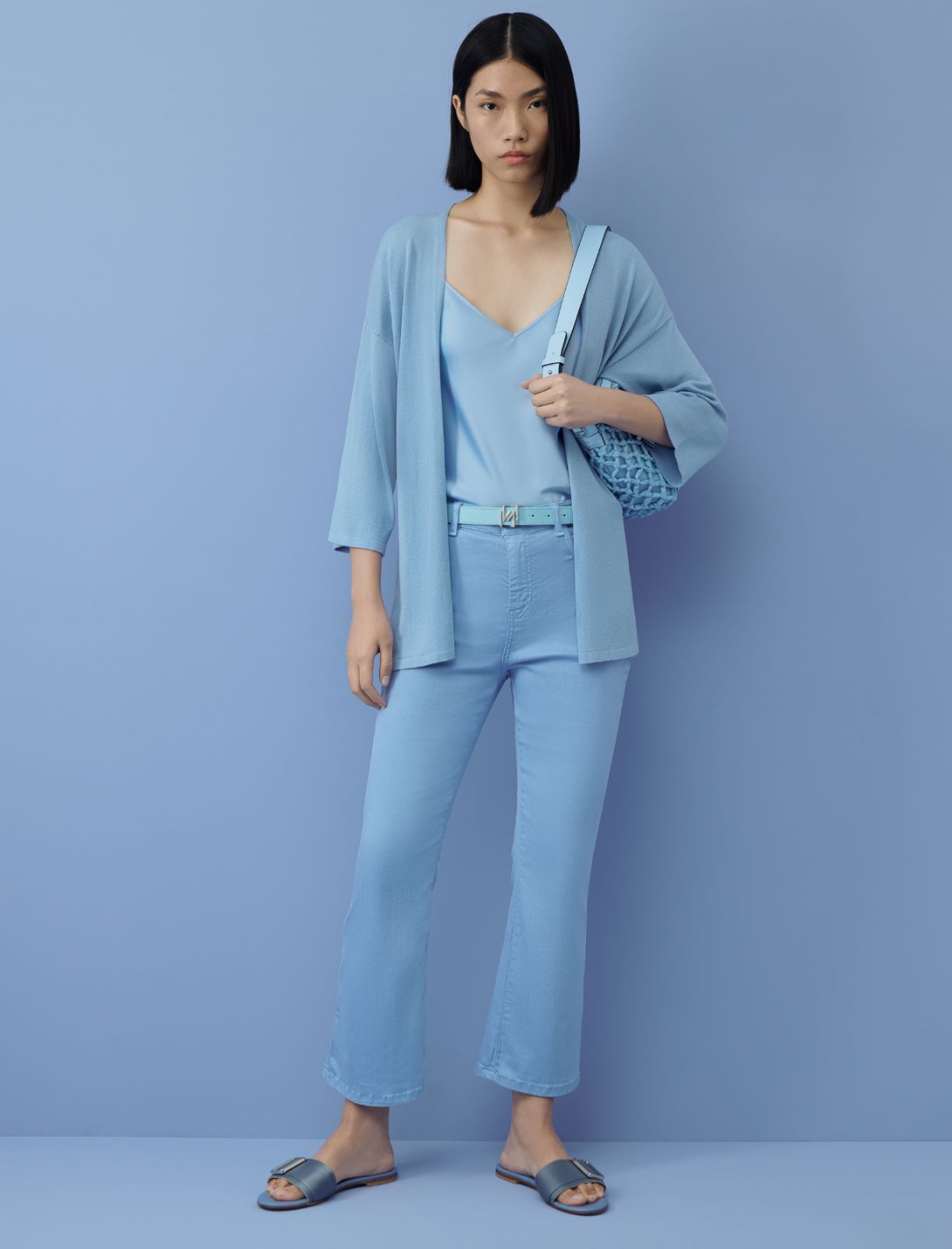 Knitted cardigan - Light blue - Marina Rinaldi