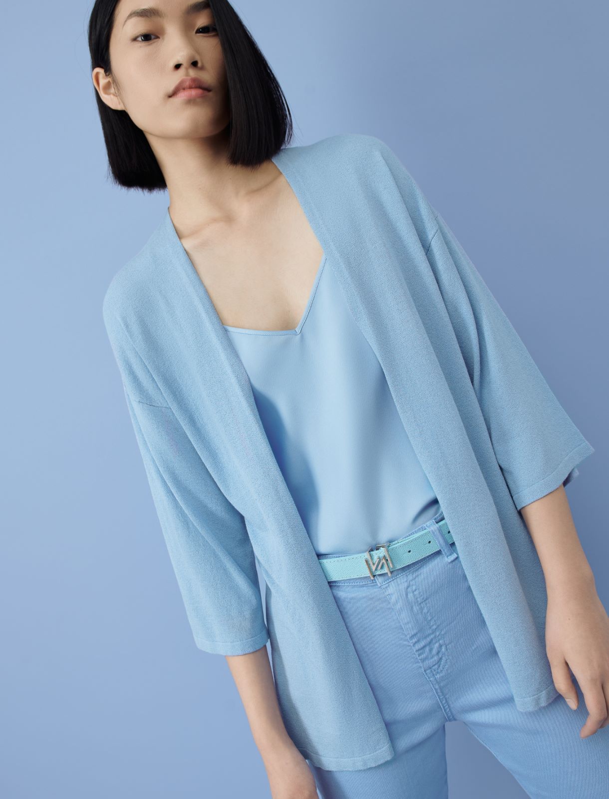 Knitted cardigan - Light blue - Marina Rinaldi - 3
