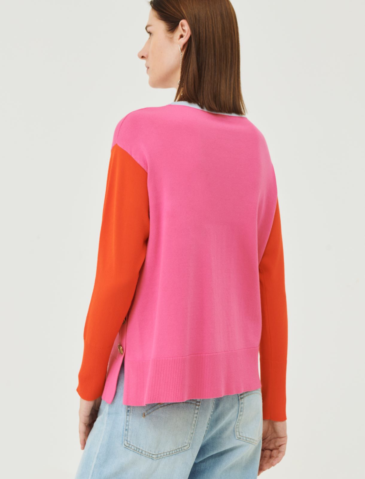 Stockinette-stitched sweater - Shocking pink - Marina Rinaldi - 2