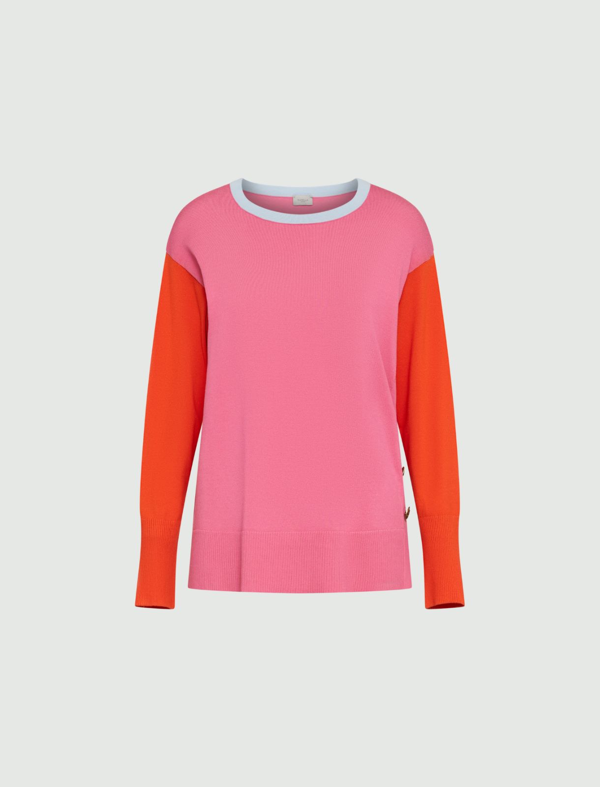 Stockinette-stitched sweater - Shocking pink - Marina Rinaldi - 5