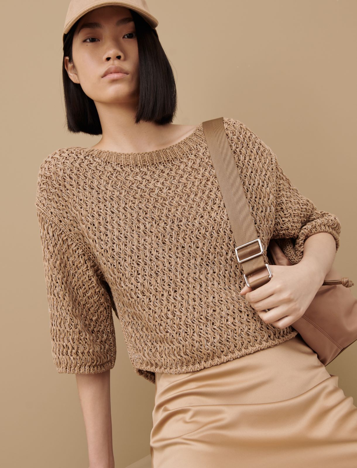 Cropped sweater - Sand - Marina Rinaldi - 3