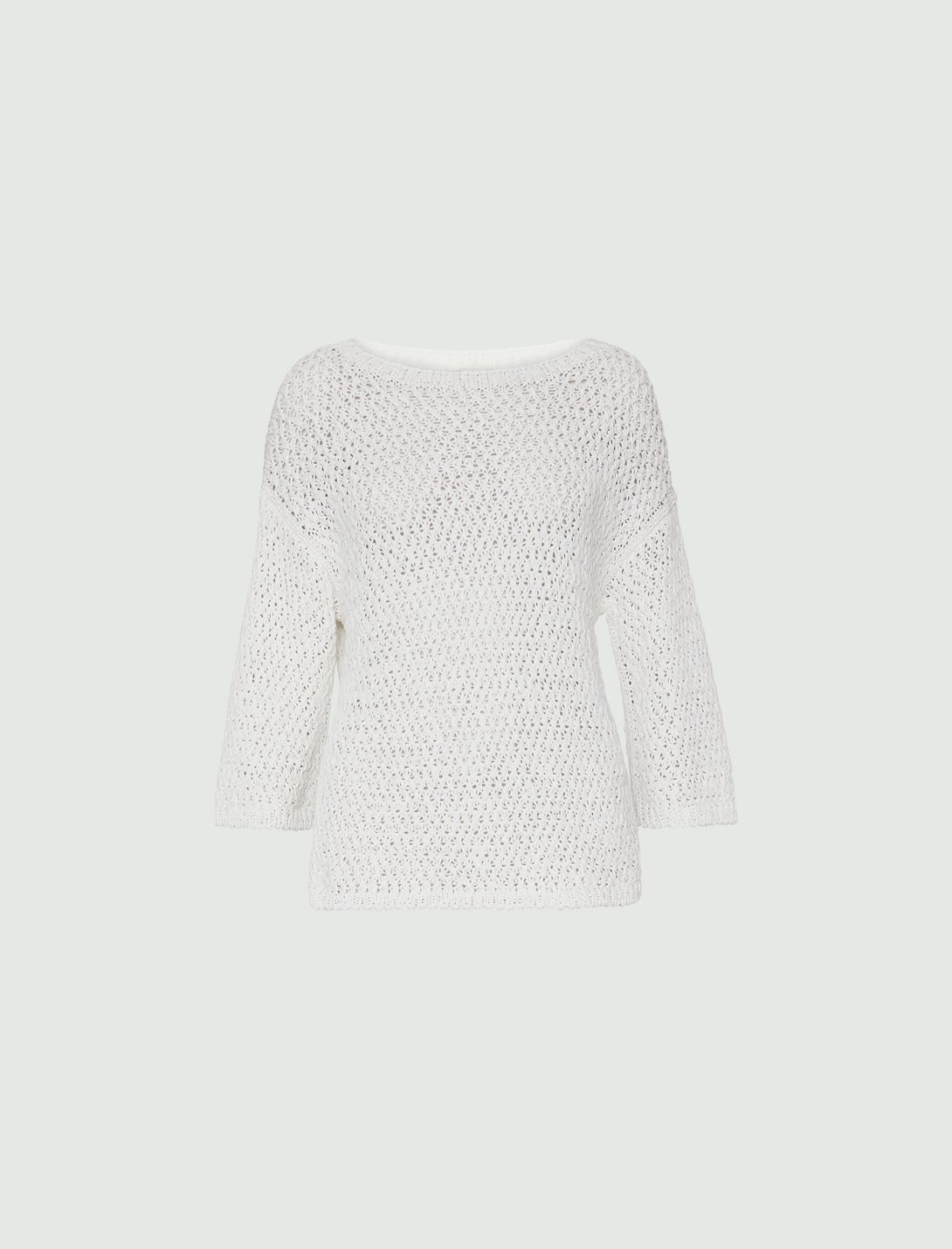 Ribbon sweater - White - Marina Rinaldi - 5