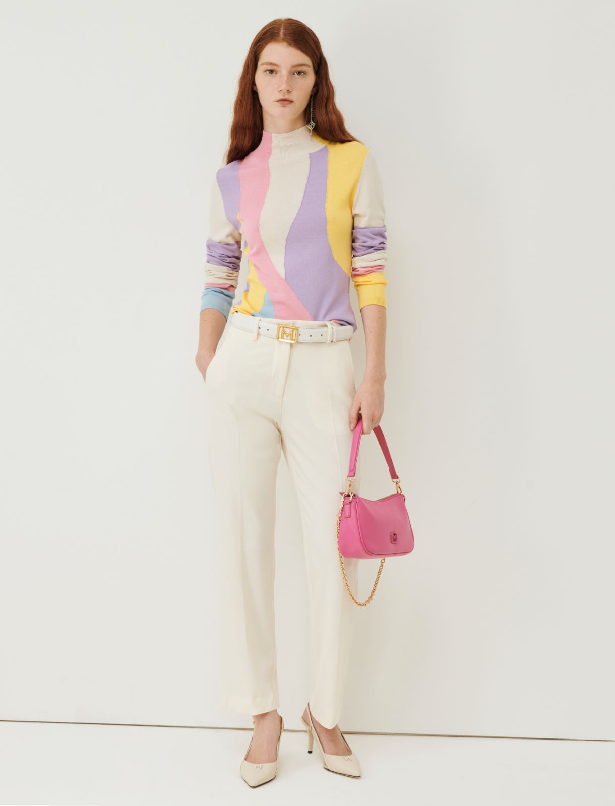 Slim-fit sweater - Lilac - Marina Rinaldi