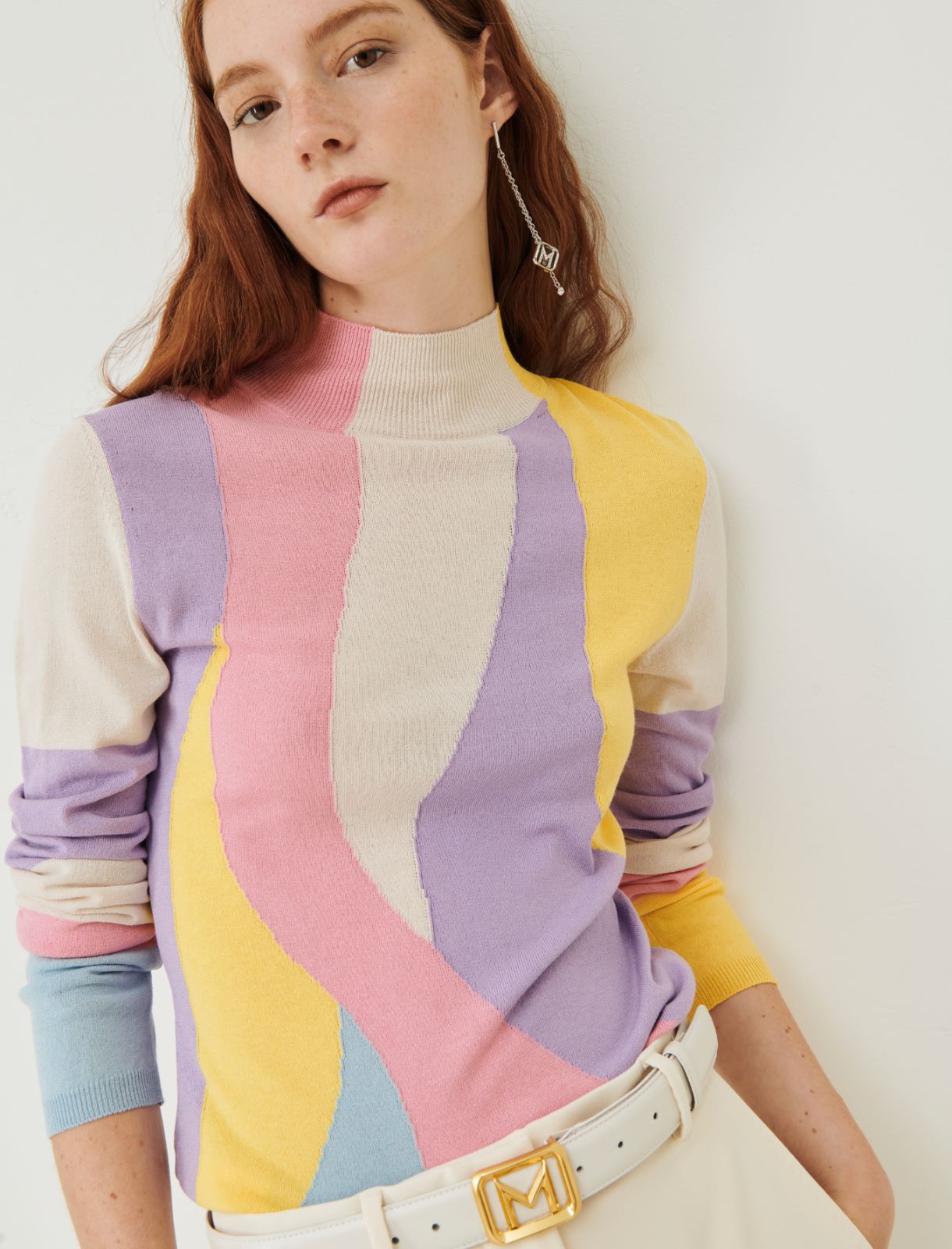 Slim-fit sweater - Lilac - Marina Rinaldi - 3