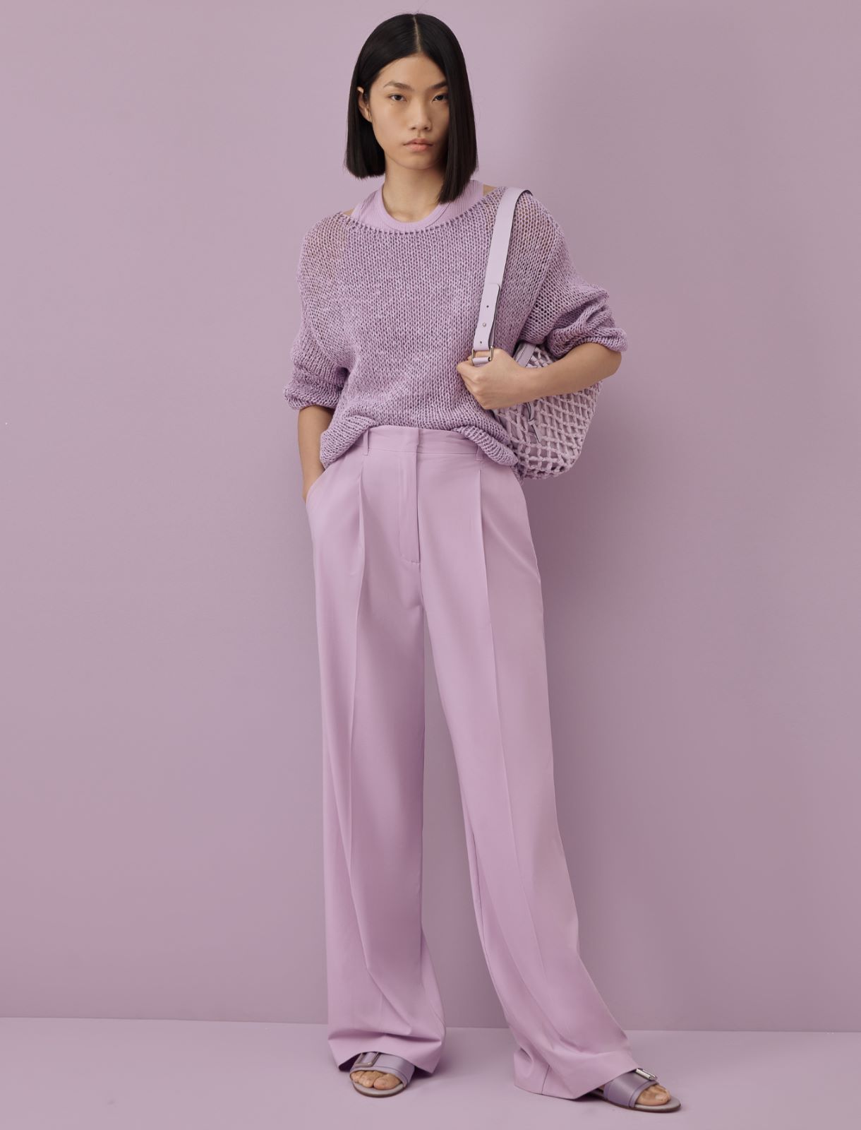 Ribbon sweater - Lilac - Marina Rinaldi