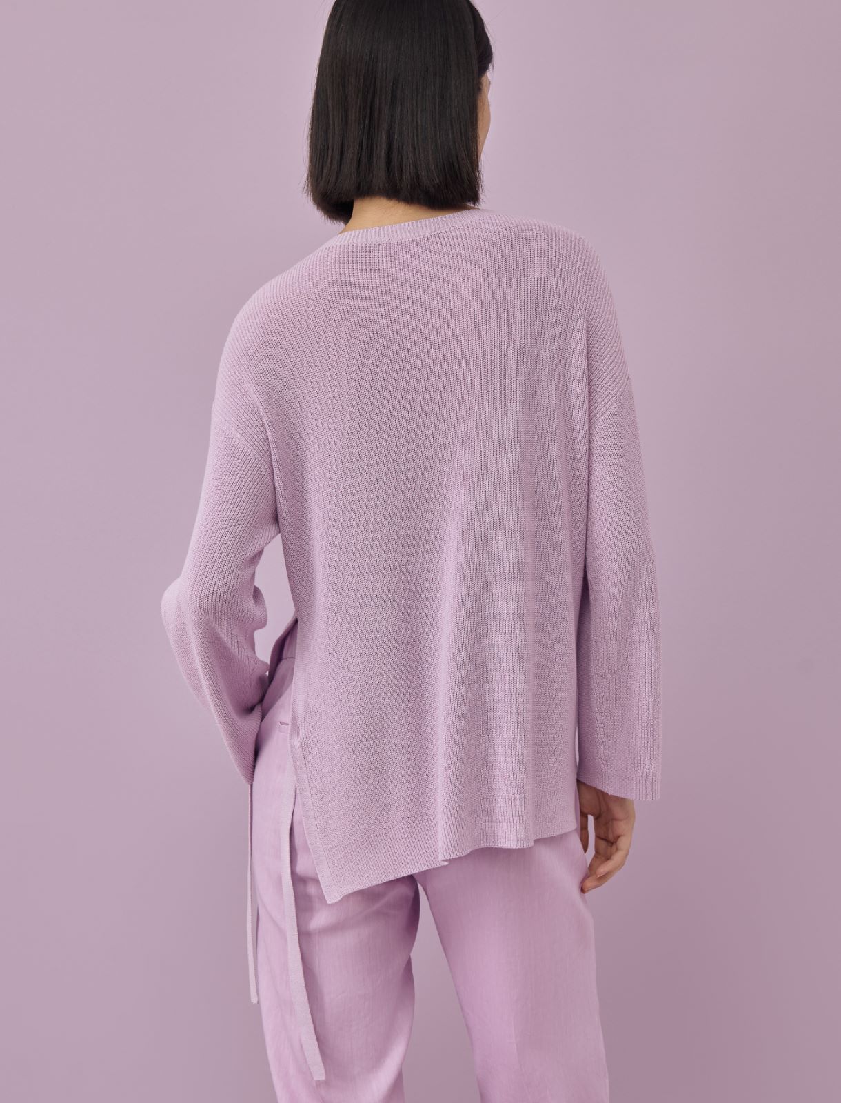 Boxy sweater - Lilac - Marella - 2