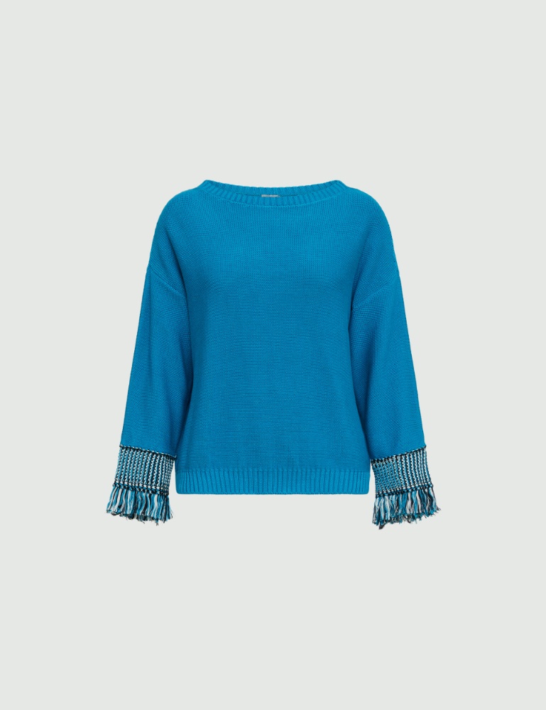 Sweter o pudełkowym kroju - Głęboki niebieski - Marella - 2