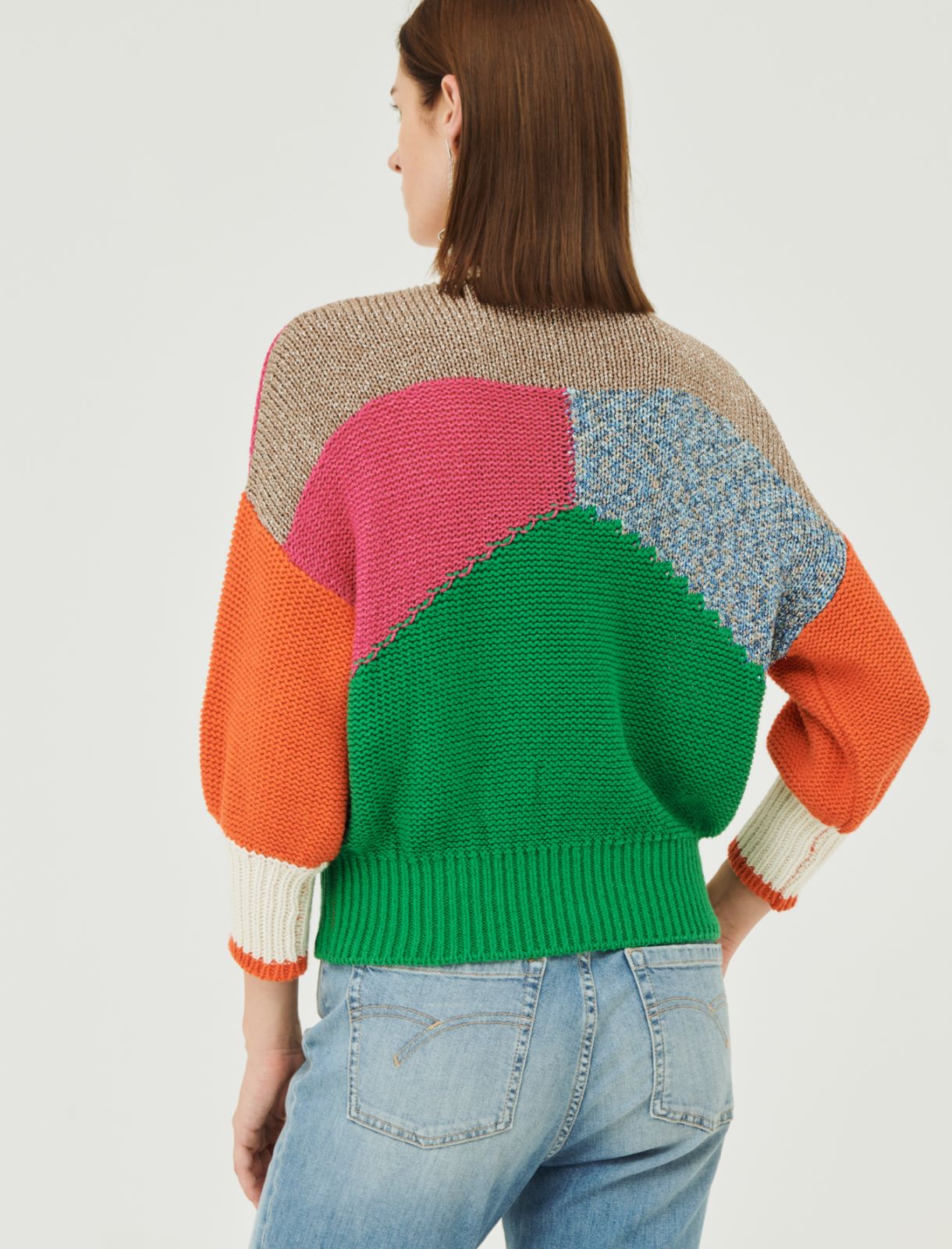 Inlay sweater - Green - Marina Rinaldi - 2