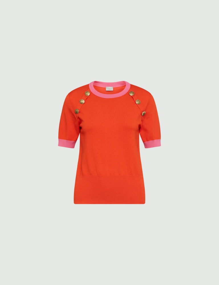 Sweter z krótkim rękawem - Pomarańczowy - Marella - 2