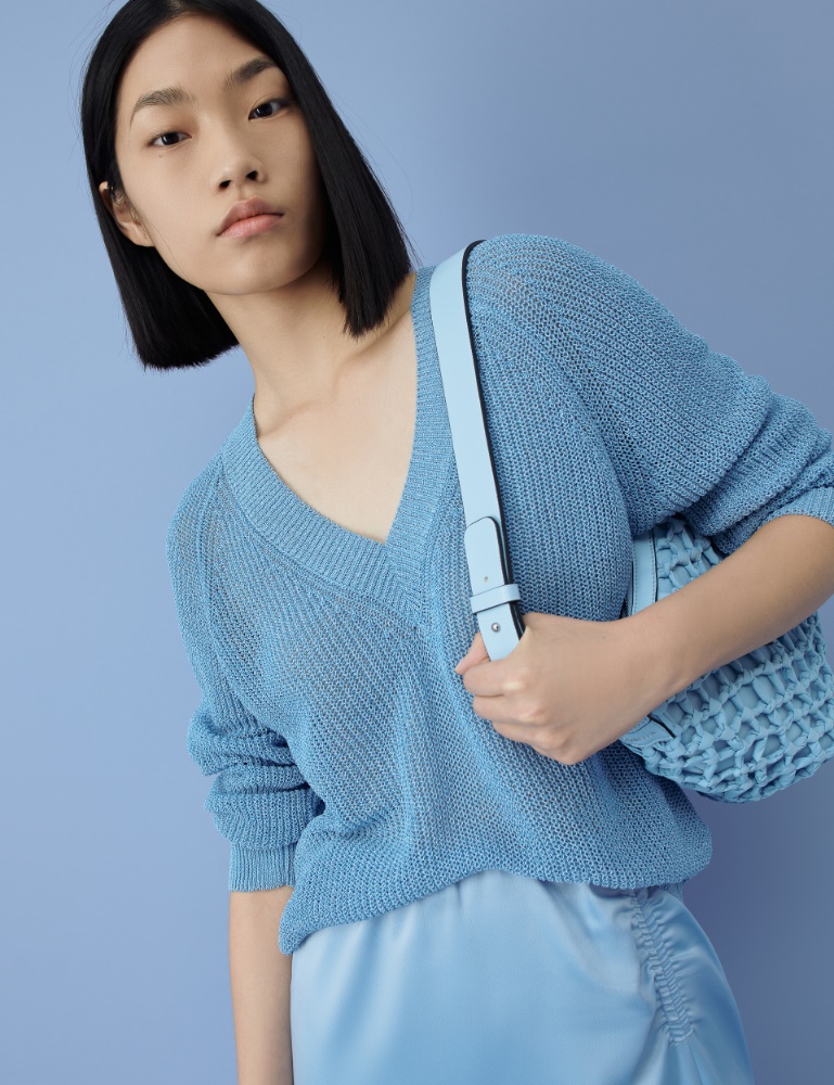 V-neck sweater - Light blue - Marella