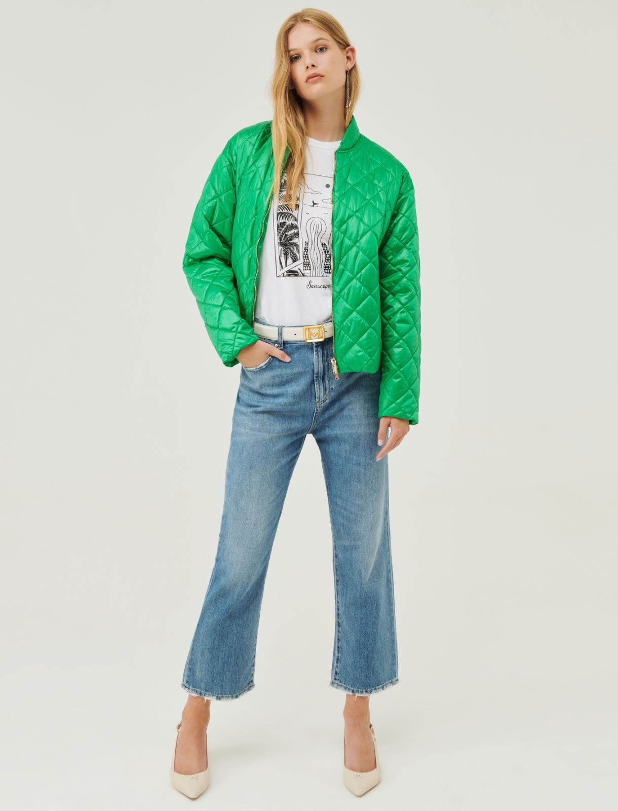 Quilted jacket - Green - Marina Rinaldi