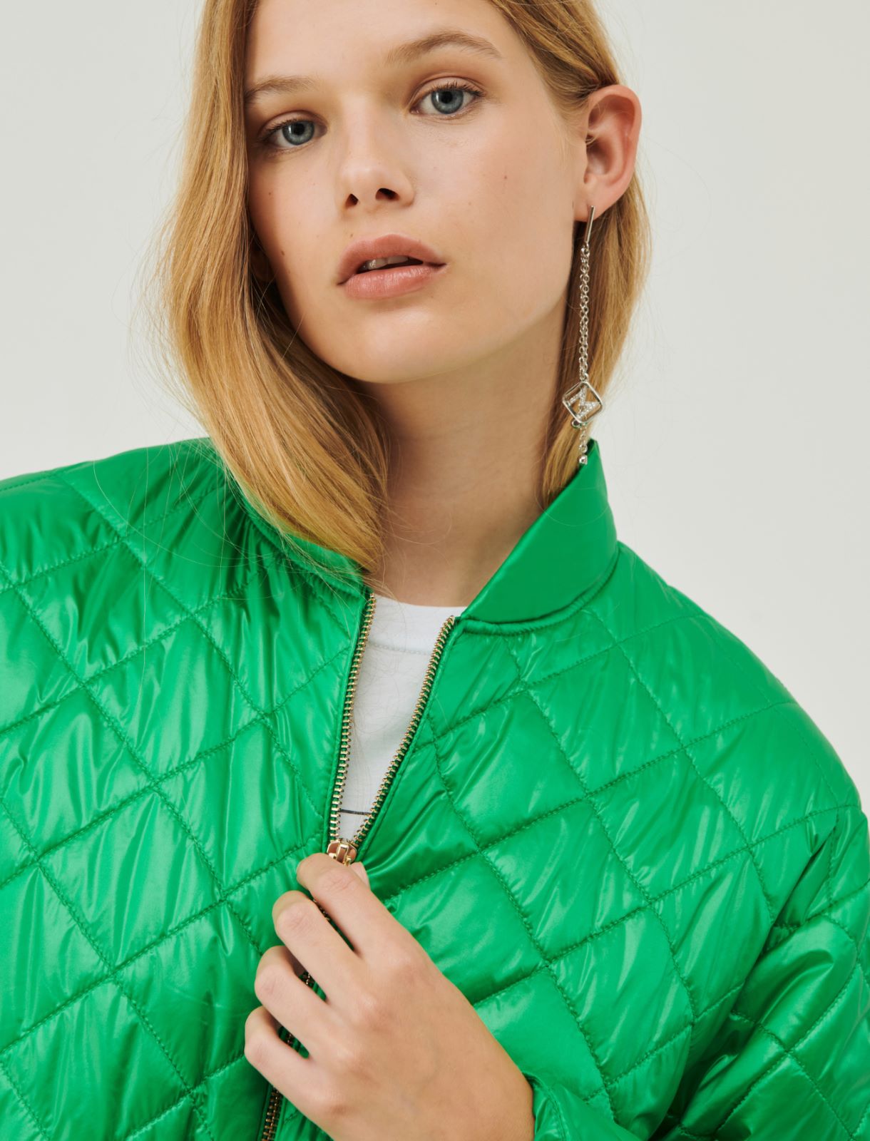 Quilted jacket - Green - Marina Rinaldi - 4
