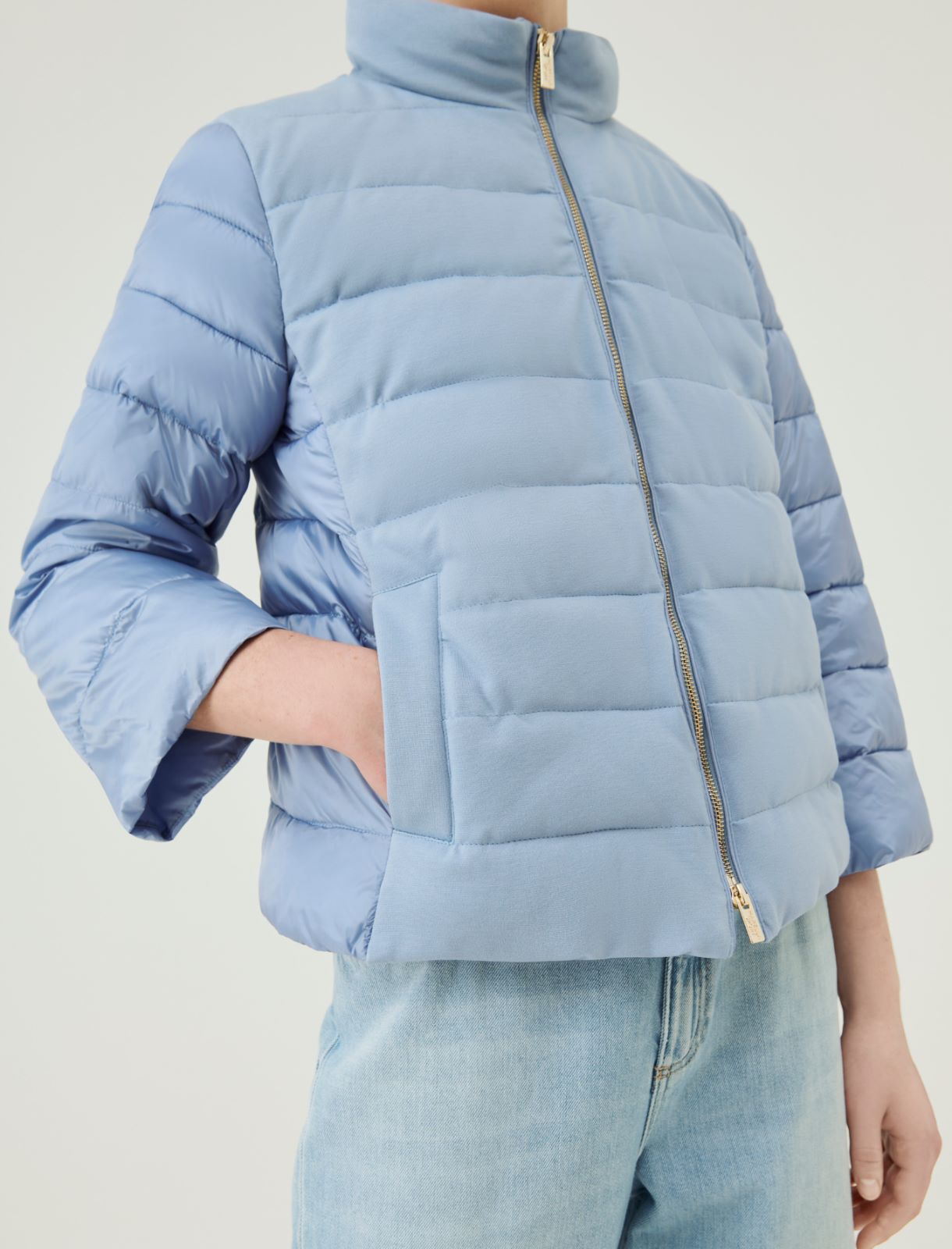 Short down jacket - Light blue - Marina Rinaldi - 4