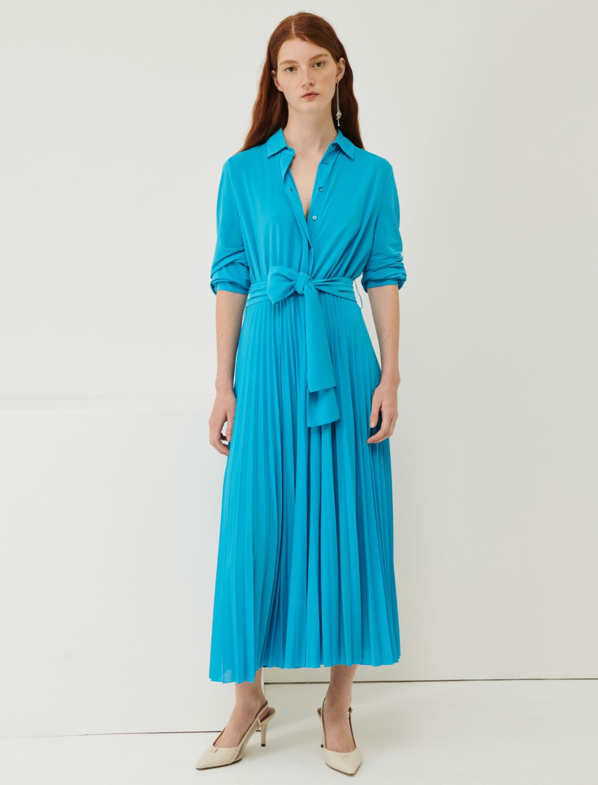 Robe plissée - Turquoise - Marella
