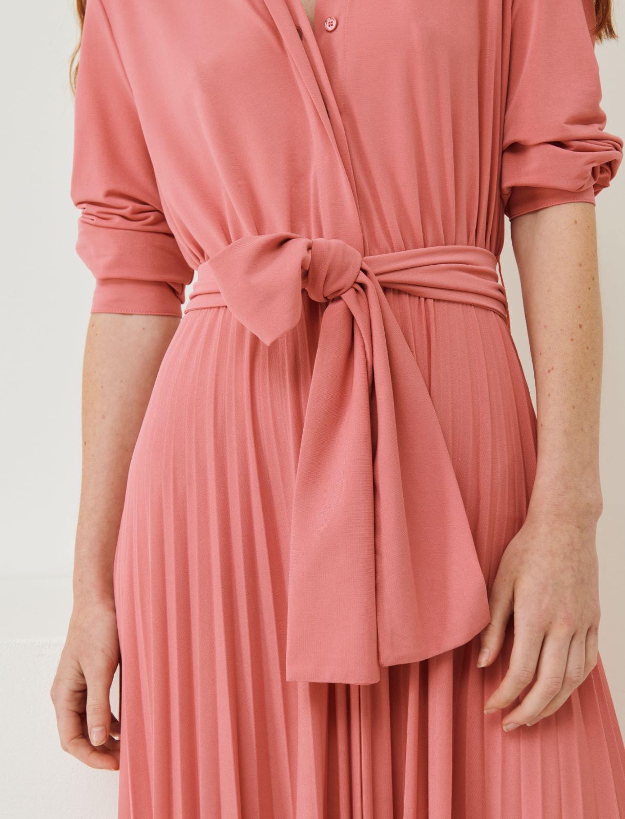 Pleated dress - Geranium - Marina Rinaldi - 4