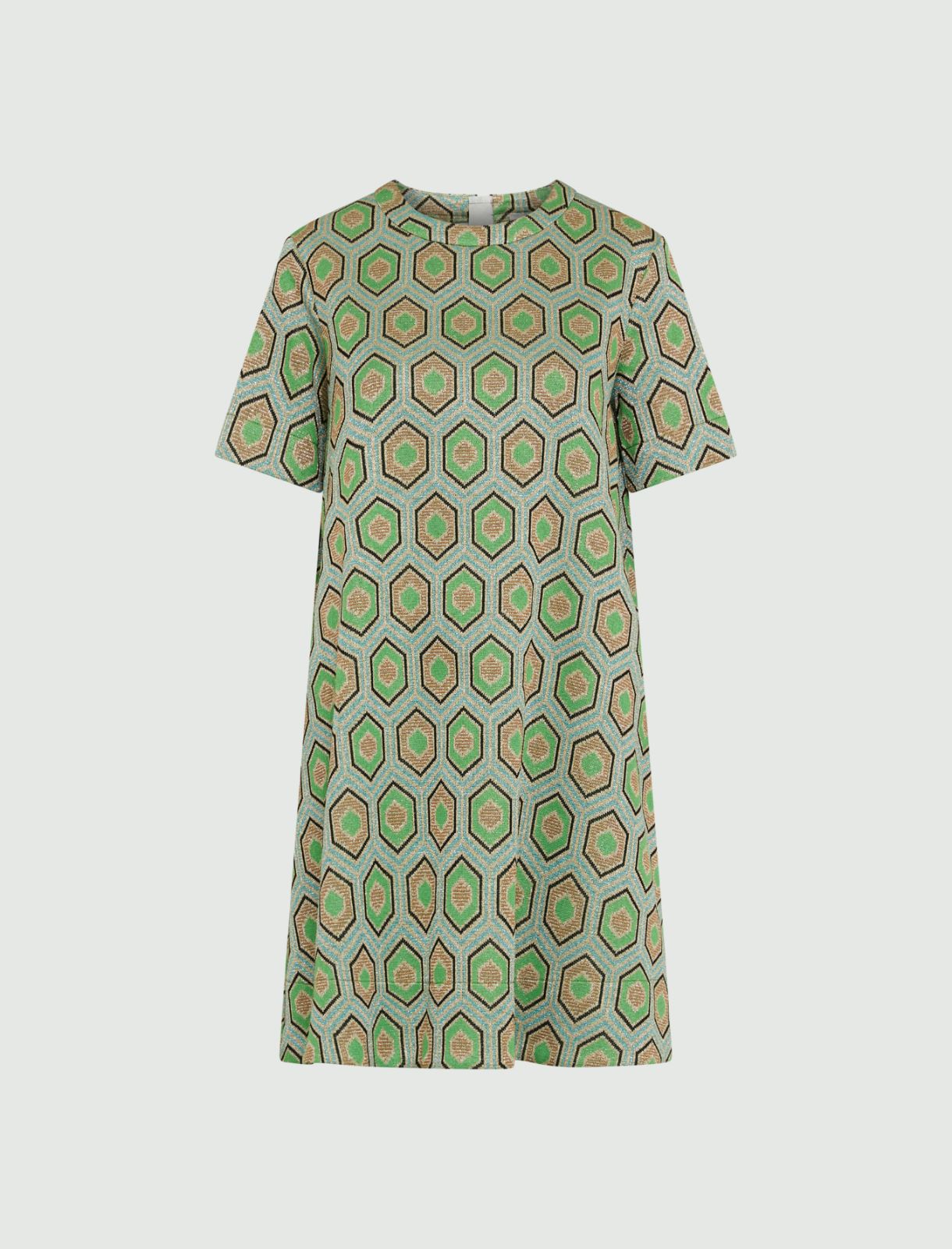Rozkloszowana sukienka - Zielony - Marella - 5