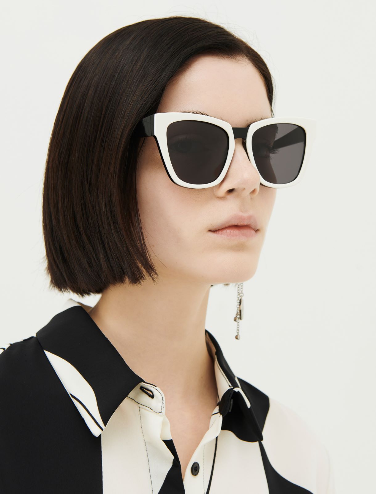 Cat-eye sunglasses - Wool white - Marella - 4