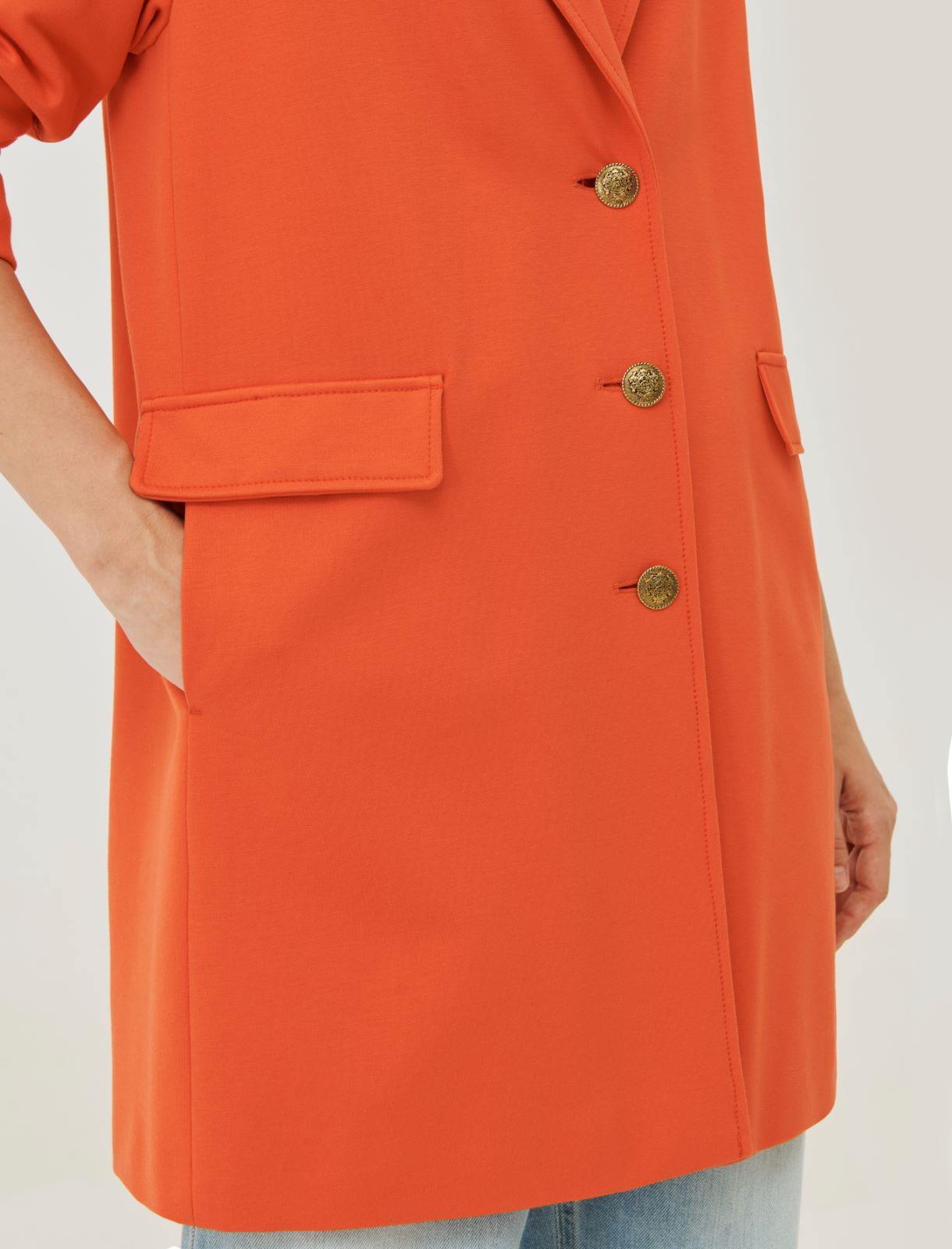 Jersey coat - Orange - Marina Rinaldi - 4