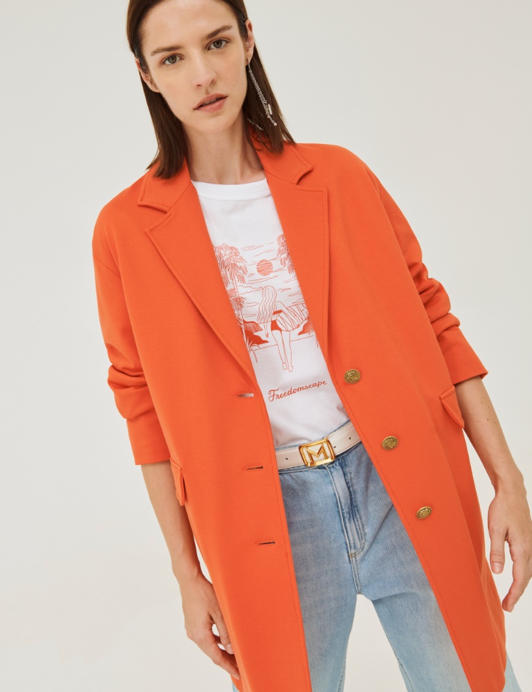 Cappotto in jersey - Arancio - Marella