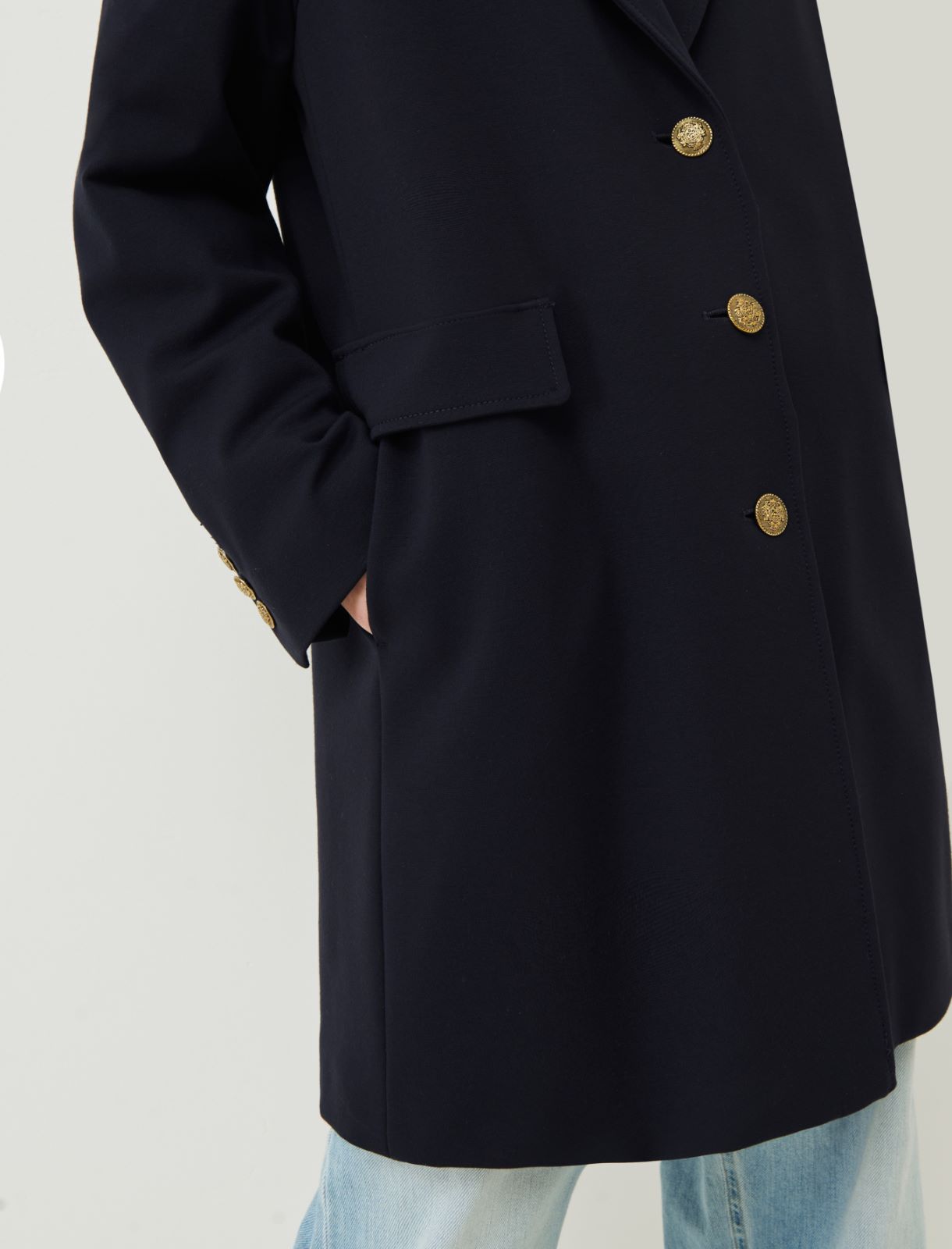 Jersey coat - Navy - Marina Rinaldi - 4