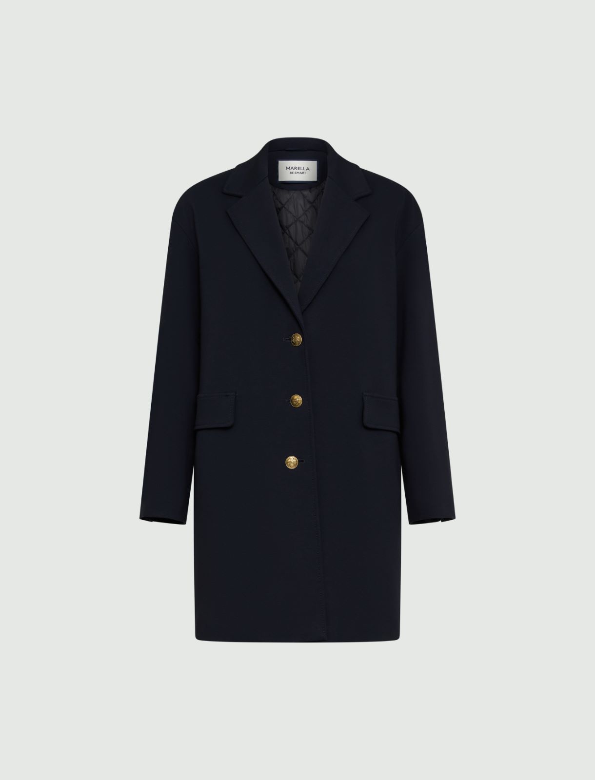 Jersey coat - Navy - Marina Rinaldi - 5