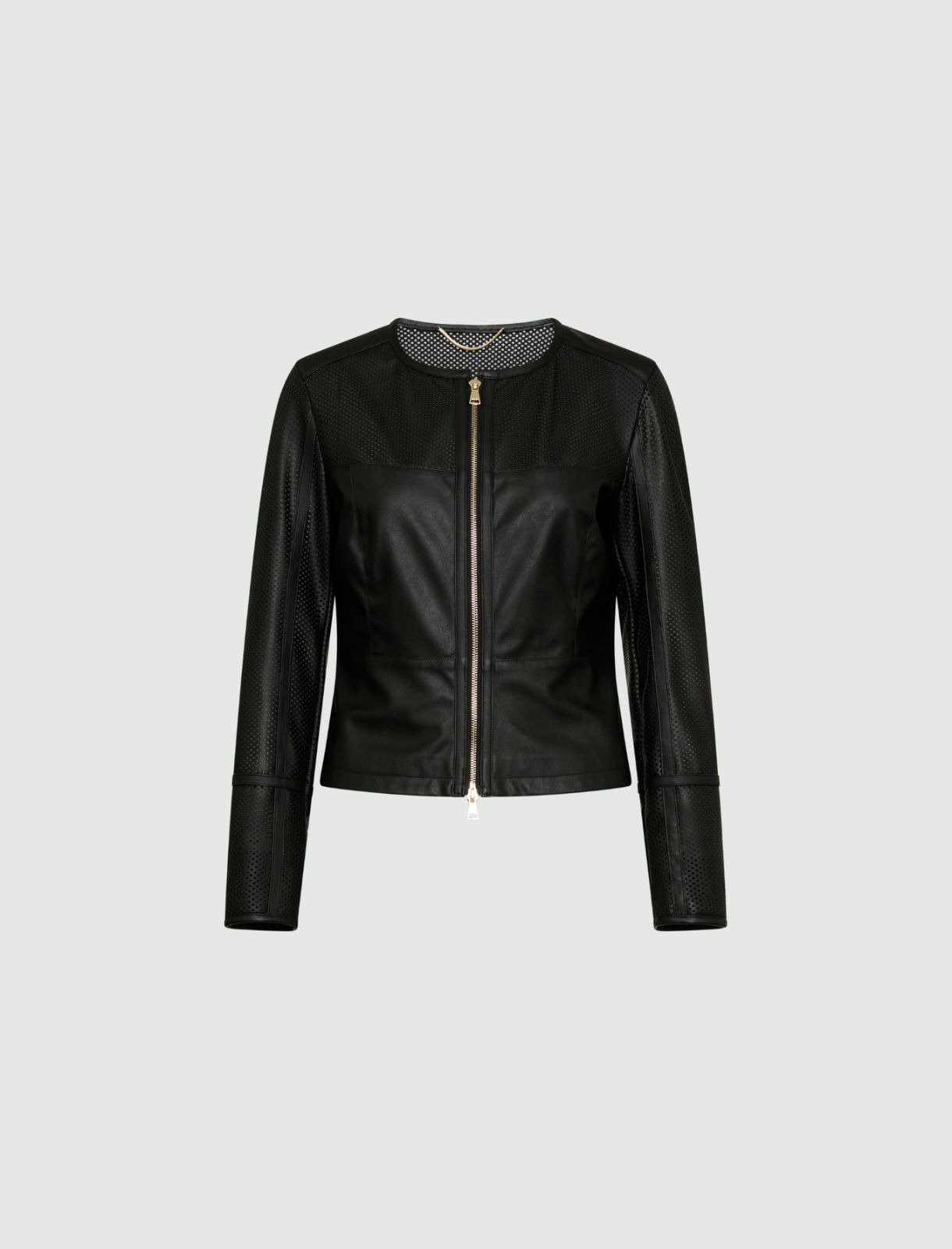 Semi-fitted jacket - Black - Marina Rinaldi - 5