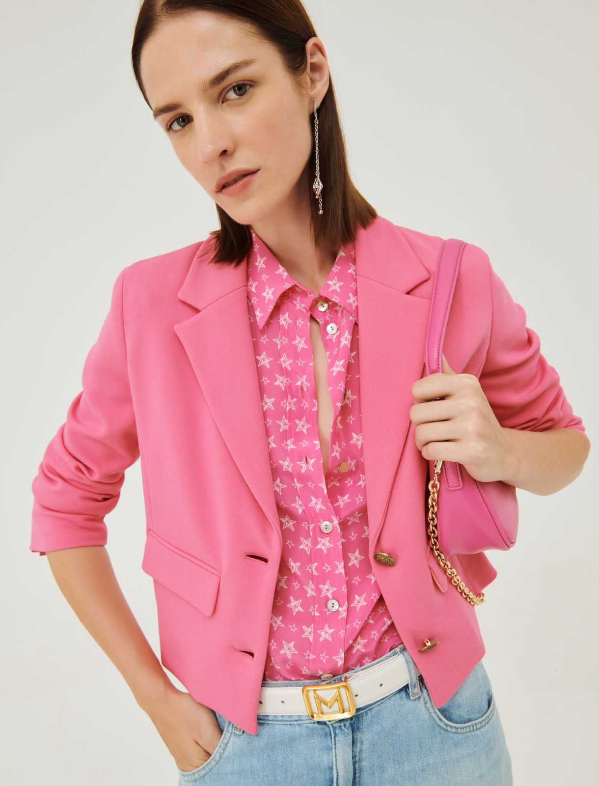 Short blazer - Shocking pink - Marella - 3