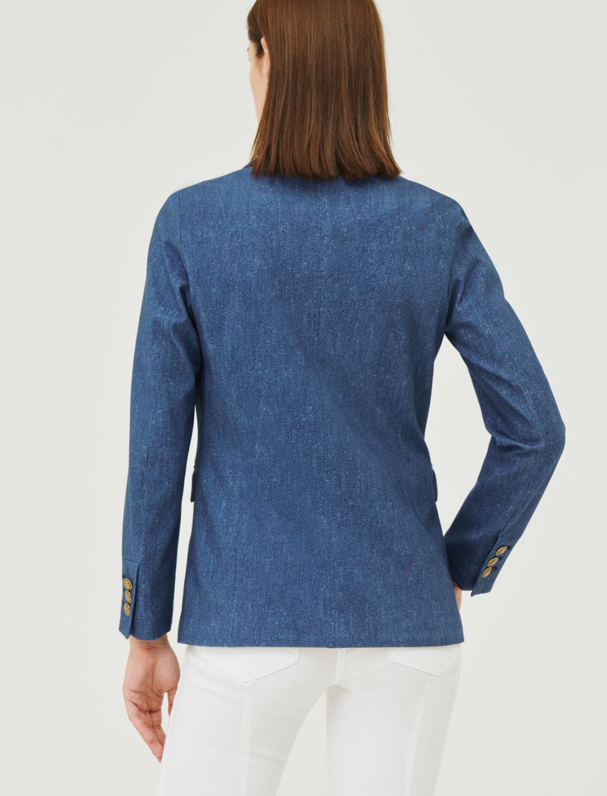 Patterned blazer - Cornflower blue - Marina Rinaldi - 2