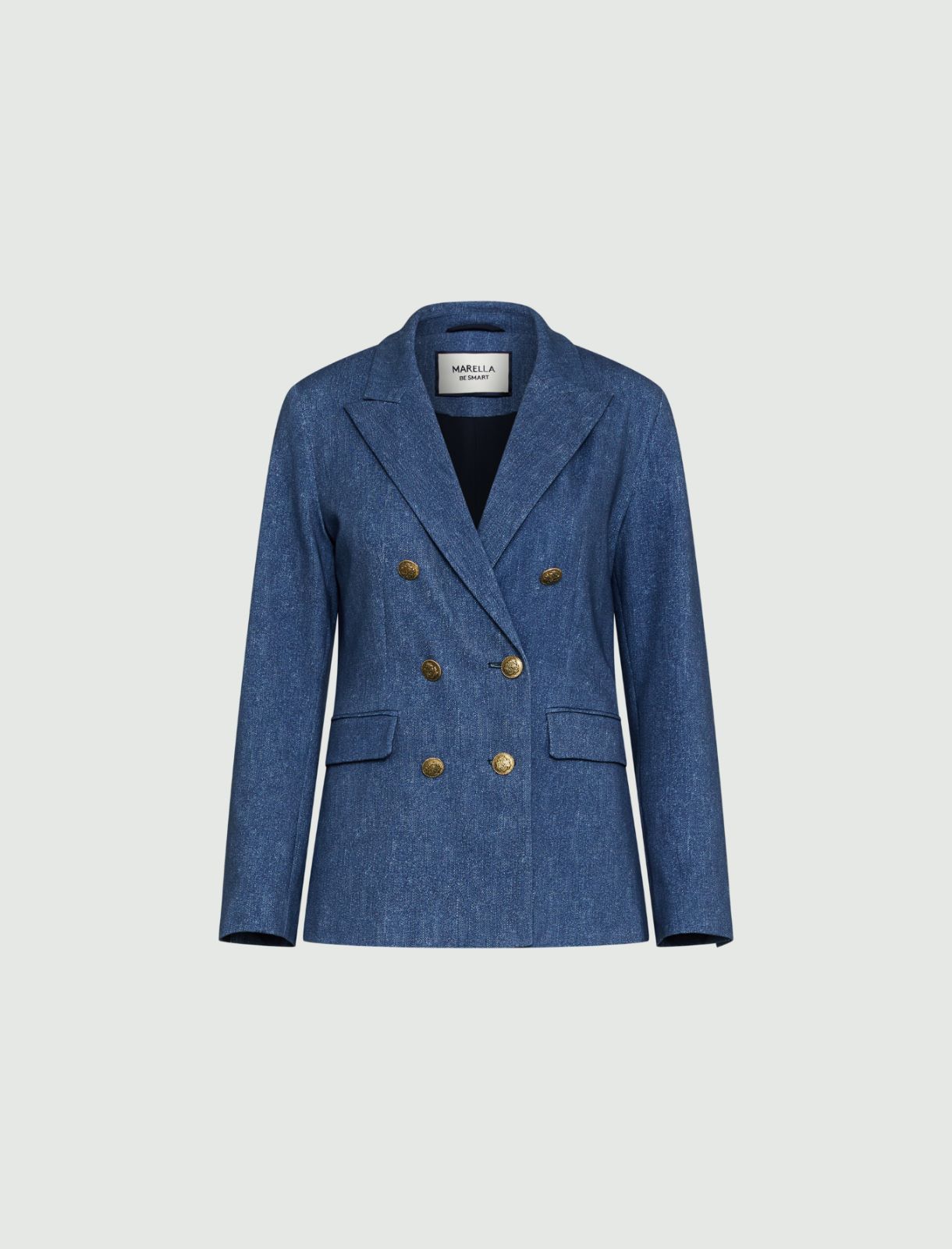 Patterned blazer - Cornflower blue - Marina Rinaldi - 5