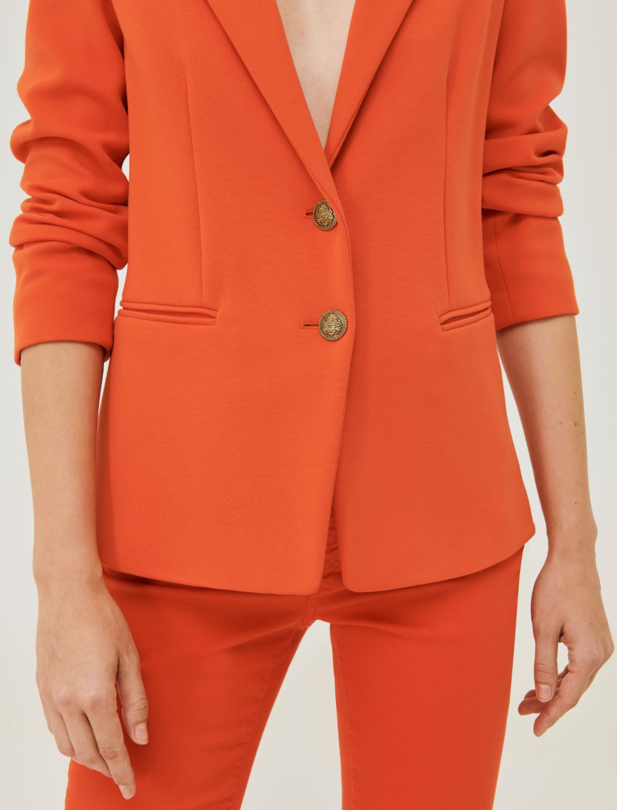 Jersey blazer - Orange - Marina Rinaldi - 4