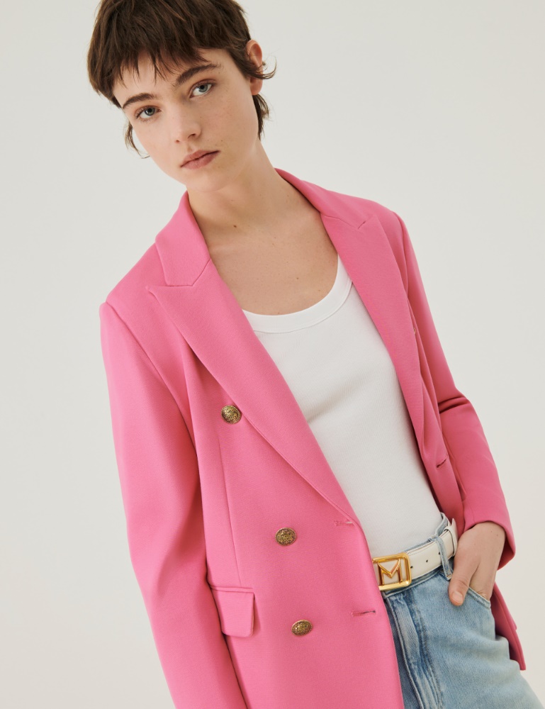 Jersey blazer - Shocking pink - Marina Rinaldi