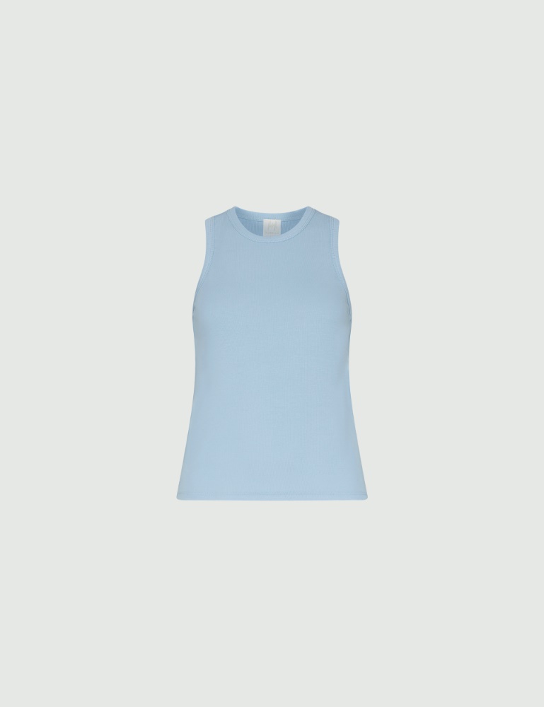 Slim-fit vest top - Light blue - Marina Rinaldi - 2