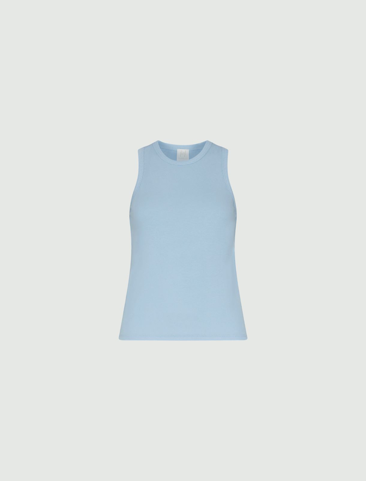 Slim-fit vest top - Light blue - Marina Rinaldi - 5