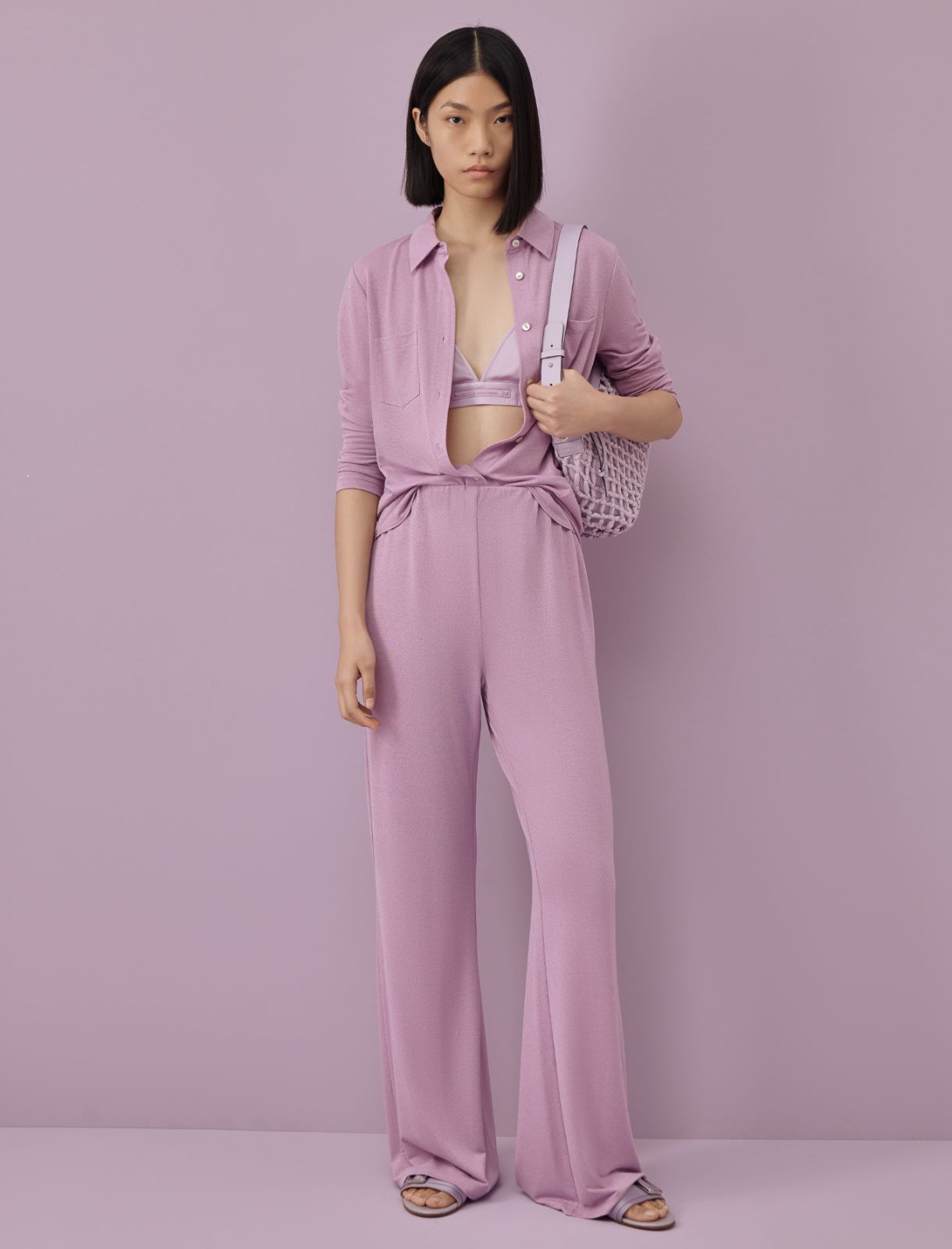 Semi-fitted shirt - Lilac - Marina Rinaldi