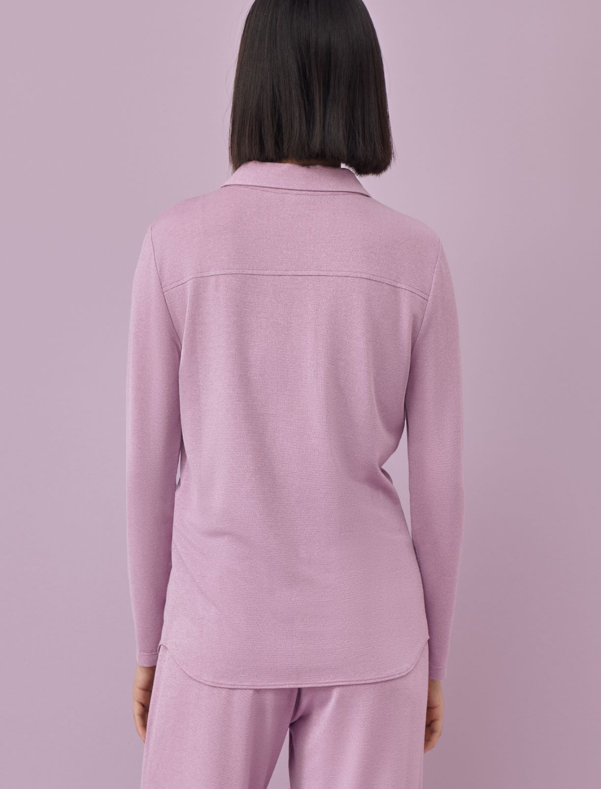 Semi-fitted shirt - Lilac - Marina Rinaldi - 2