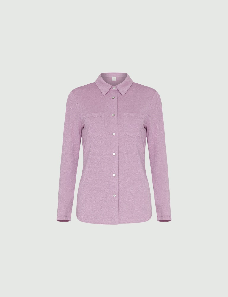 Semi-fitted shirt - Lilac - Marella - 2