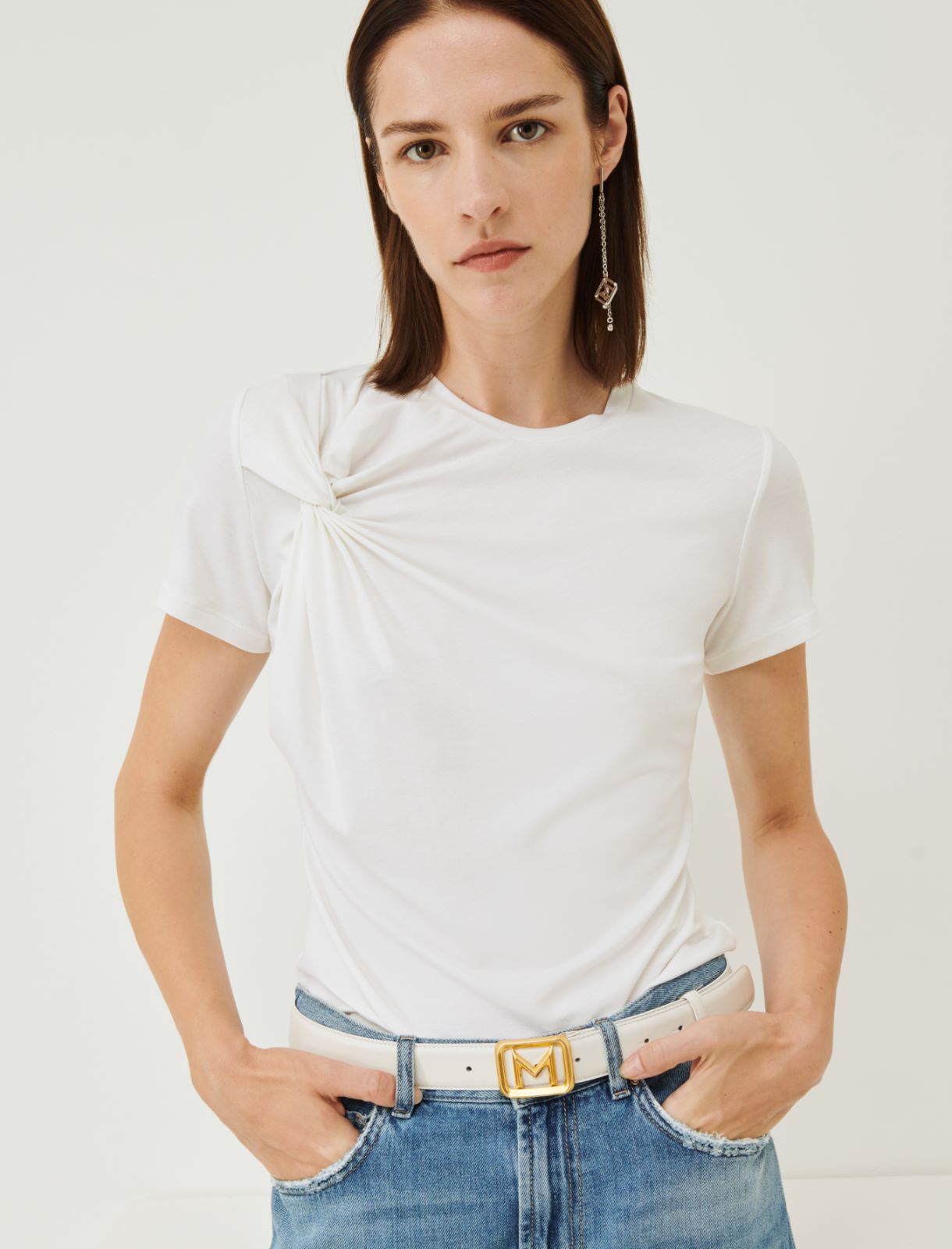 Jersey T-shirt - White - Marina Rinaldi - 3