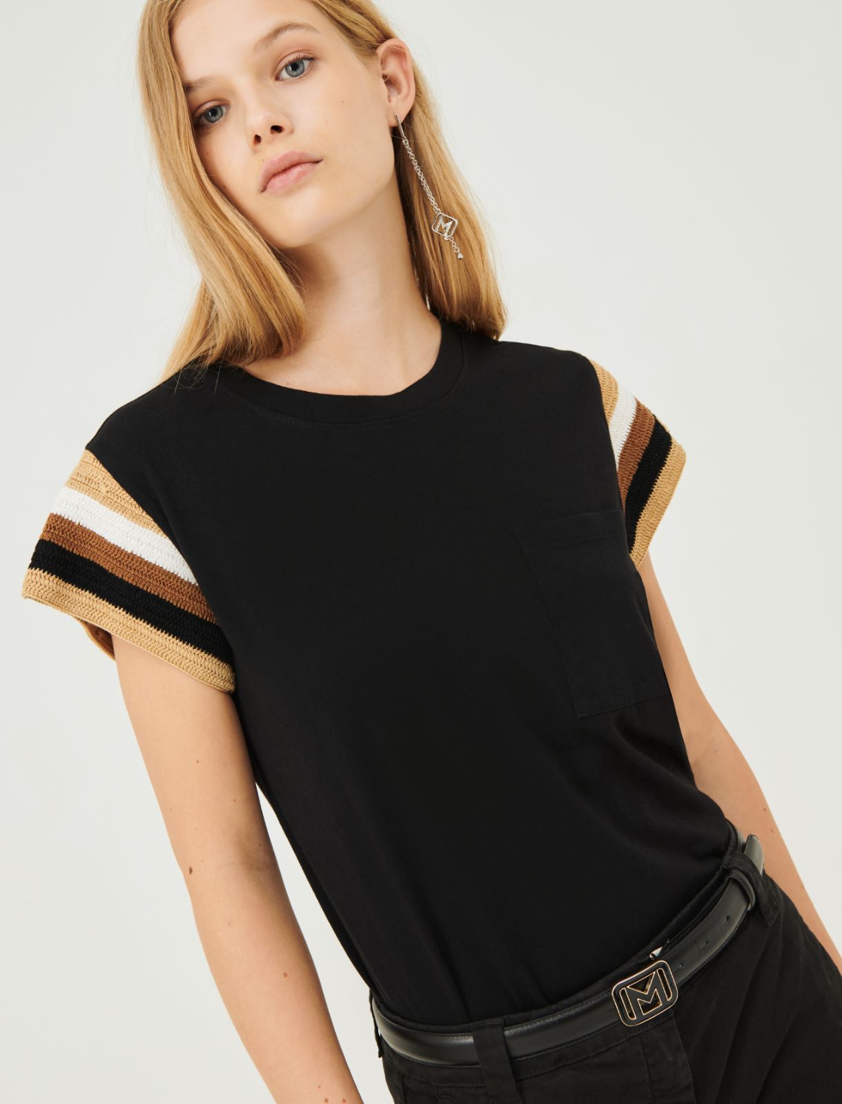 Jersey T-shirt - Black - Marina Rinaldi - 3