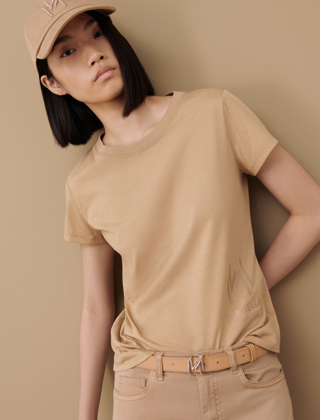 Jersey T-shirt - Sand - Marina Rinaldi - 3