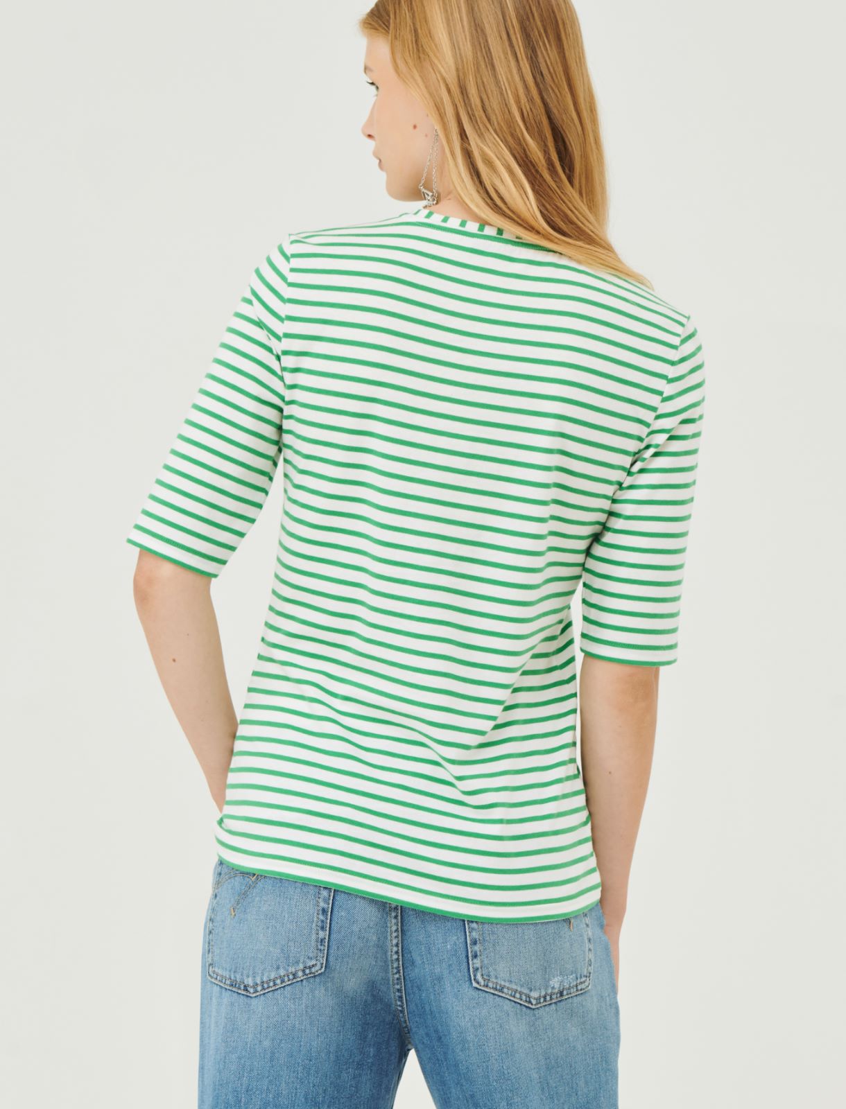 Striped T-shirt - Green - Marella - 2