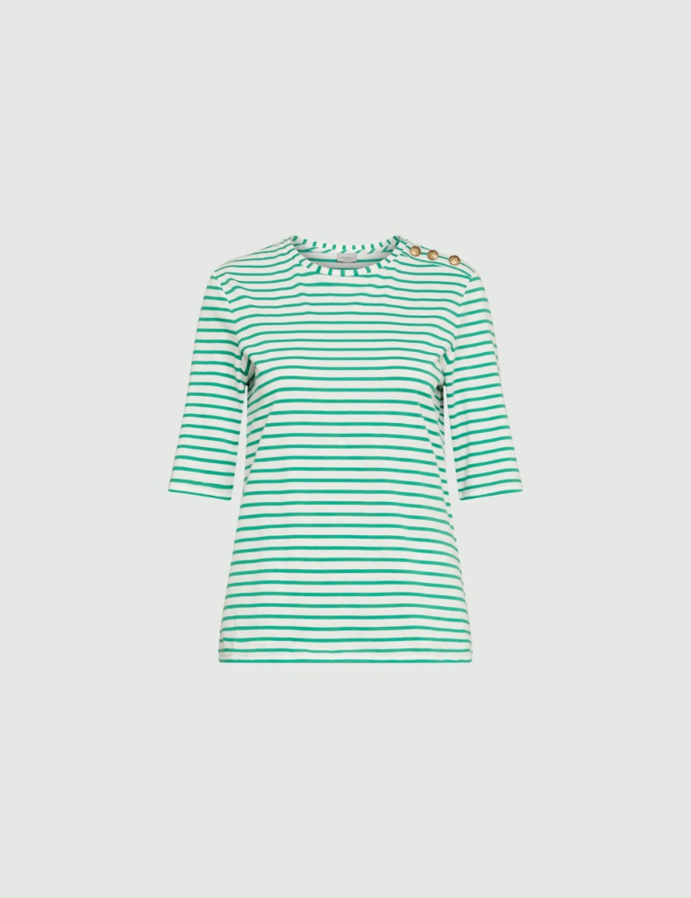 Striped T-shirt - Green - Marella - 2