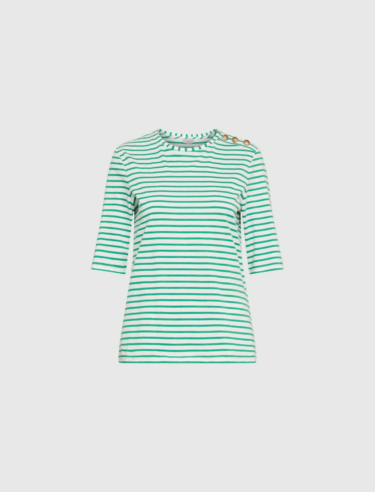 Striped T-shirt - Green - Marina Rinaldi - 5
