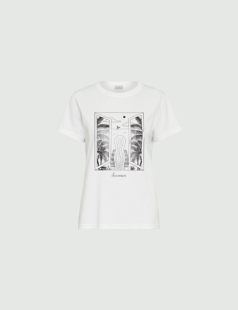T-shirt con stampa - Bianco ottico - Marella - 2