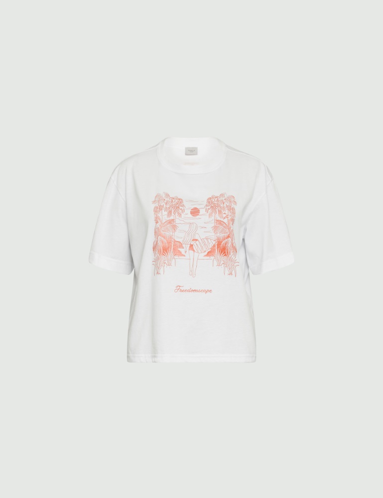 Boxy-fit T-shirt - Optical white - Marina Rinaldi - 2