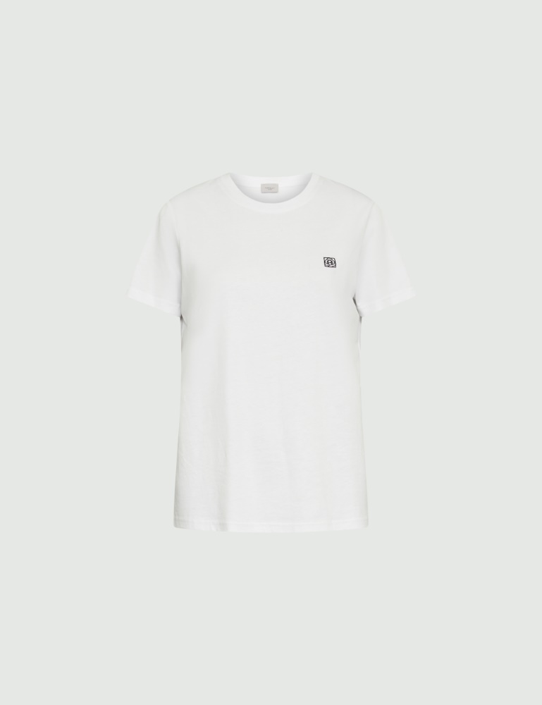 Koszulka z dżerseju - Optyczny biały - Marella - 2