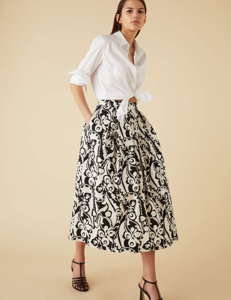 Patterned skirt - Black - Emme 