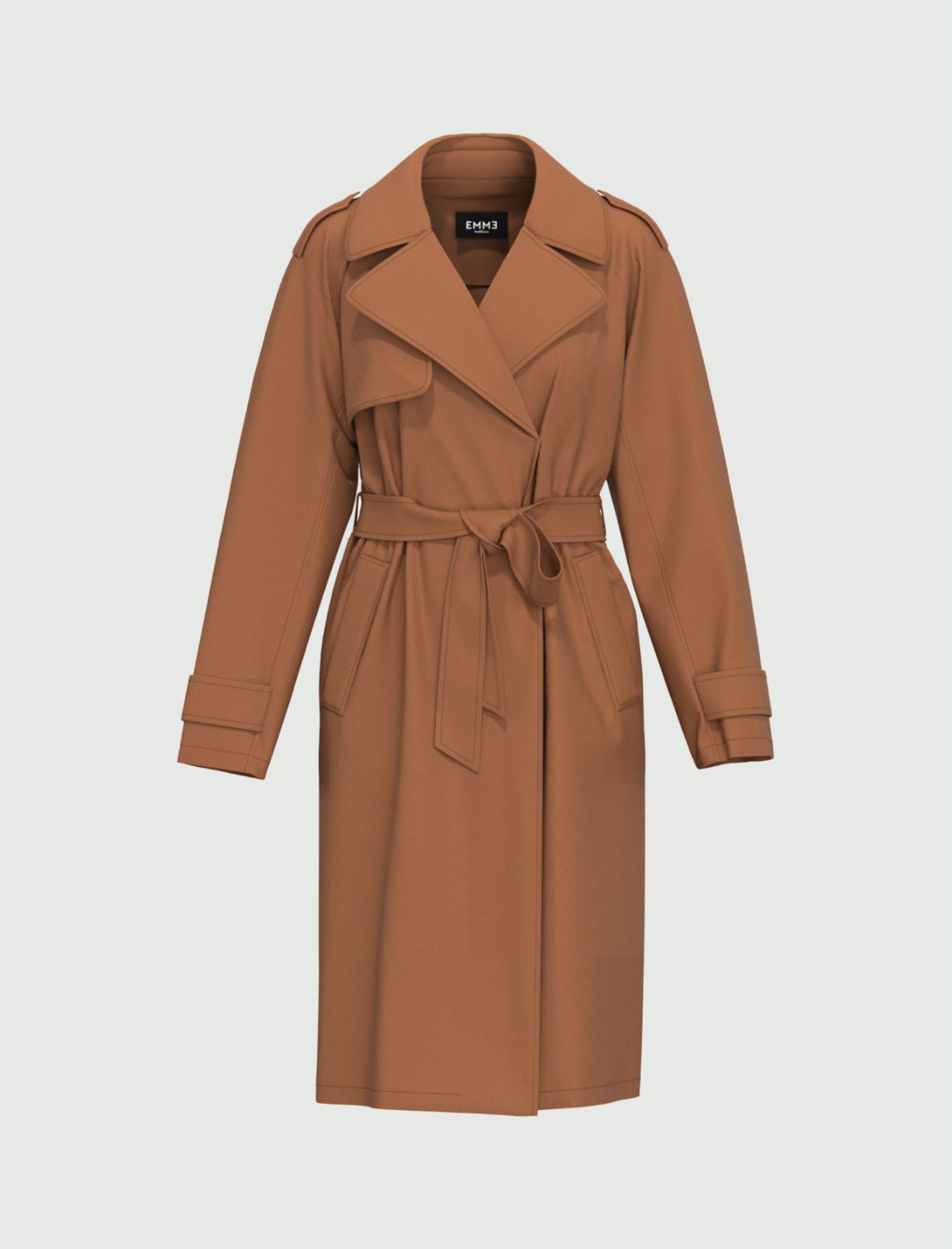 Double-breasted trench - Camel - Marella - 4