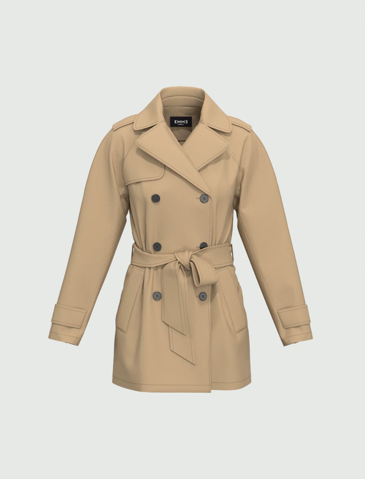 Short trench coat - Beige - Marella - 4