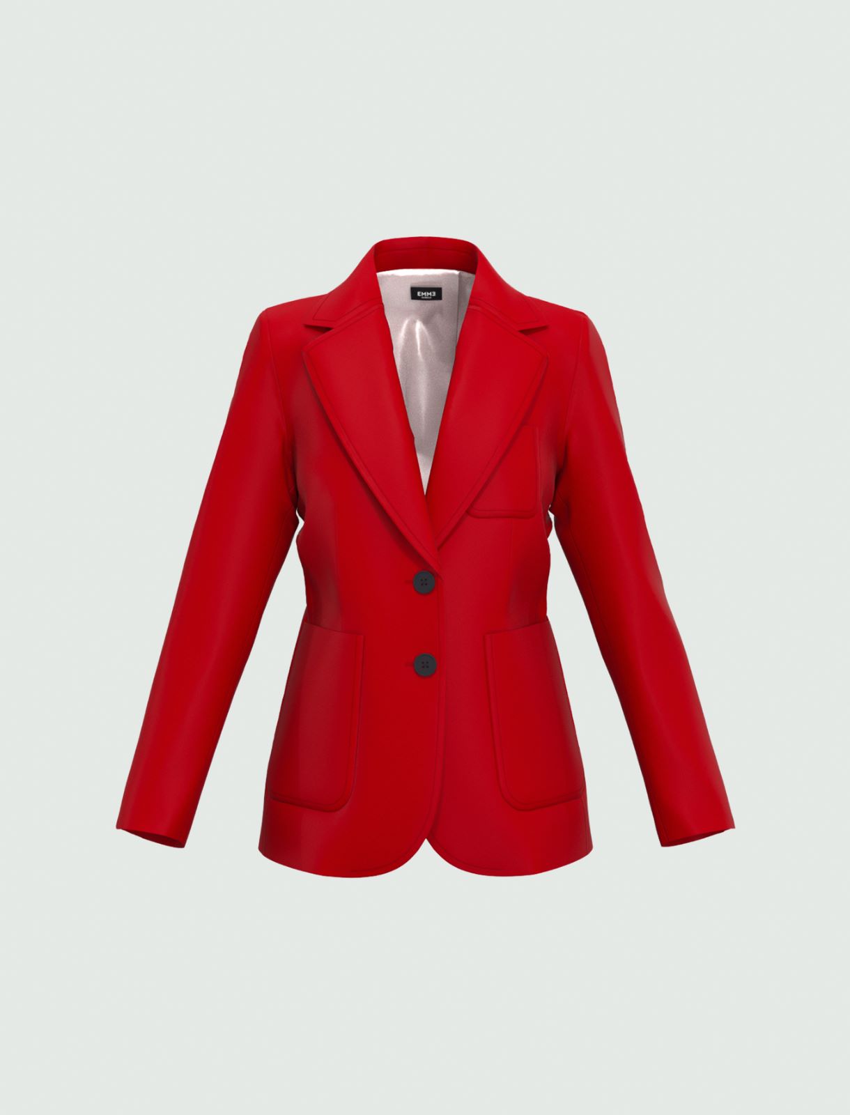 Straight blazer - Red - Marella - 4