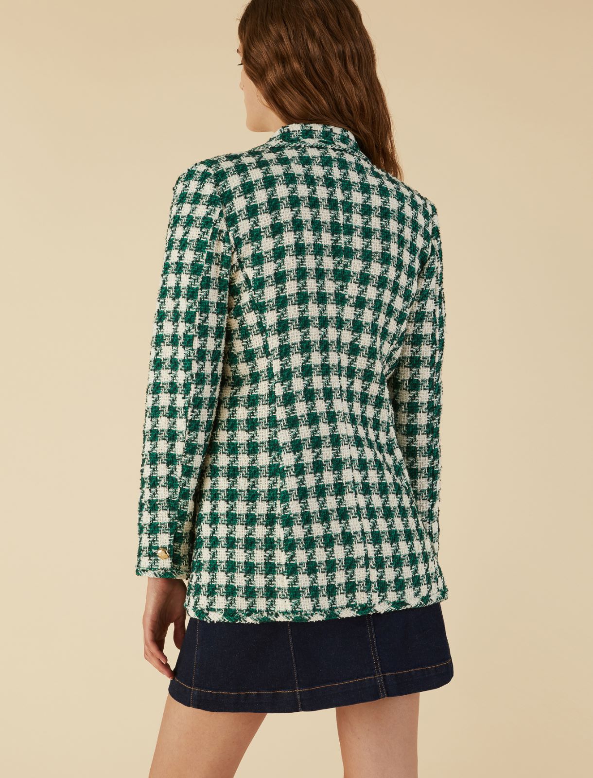 Tweed blazer - Green - Marella - 2